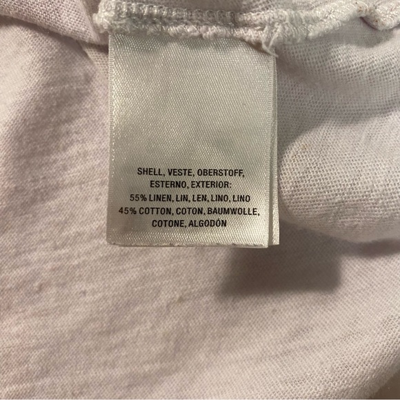 Anthropologie Meadow Rue Linen Blend Floral T-Shirt - Picture 10 of 13